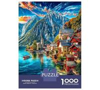 Hallstatt_ Austria Jigsaw Puzzles for Adults Kids. 1000 Pieces Impossible Puzzle Challenge Toy 52x38cm/1000pcs