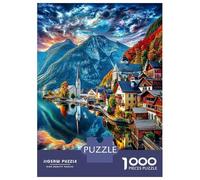 Hallstatt_ Austria Jigsaw Puzzles for Adults Kids, 1000 Pieces Puzzle Whimsical Challenge Toy 38x26cm/1000pcs