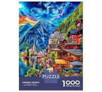 Hallstatt_ Austria Jigsaw Puzzles for Adults Kids. Impossible 1000 Pieces Puzzle Challenge Toy Games Gifts 52x38cm/1000pcs