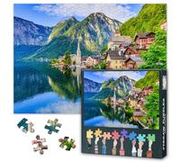 Hallstatt, Austria Puzzles for Adults 1000 Pieces, the Austrian Alps Jigsaw Puzzles, Adult Puzzle for Adults, Educational Fun Games or Toys for Elders Friends 20X27 INCH