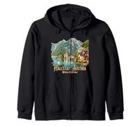 Hallstatt Austria Travel Souvenir City Gift Zip Hoodie