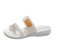 Hallux Valgus Shoes Women's Orthopaedic Sandals Women's Mules with Soft Foot Bed Width H Comfortable Beach Sandals Summer Wide Feet Slippers Elegant Lightweight Summer Shoes, beige, 8 UK
