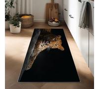 Hallway Animal Rock Lion Photography Runner Rug 40 x 120 cm, Realism Printed Non-slip Carpet Runners - Washable Entrance Kitchen Long Carpet for Living Room Entryway Bathroom Laundry Room