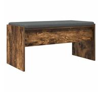 Hallway Bench with Cushion, Smoked Oak 83 x 38 x 40 cm, Padded Bench for Hallway and Hallway, Robust Wooden Bench with Comfort Cushion, Modern Wardrobe Bench for Entrance Area and Living Room