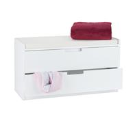 Hallway bench with drawers Padded Shoe Cabinet Compact Modern Design 2 Drawers