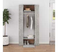 Hallway Cabinet 2pcs Engineered Wood Smoked Oak Concrete Grey 97.5x37x99cm Wall2