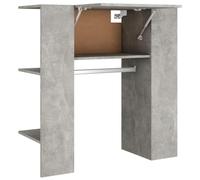 Hallway Cabinet Concrete Grey Made of Wood 97.5 x 37 x 99 cm with Lots of Storage Space, Space-Saving and Modern for Hallway, Living Room, Bedroom, with Compartments and Clothes Rail