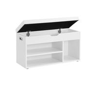 Hallway Cabinet Shoe Bench with Cushion, White / 80L x 30 W x 44H cm