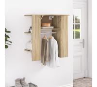 Hallway Cabinet Smoked Sonoma Oak 97.5x37x99 cm Engineered Wood Wall Mount Unit