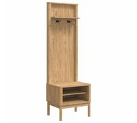 Hallway Cabinet with Shelf with Storage FLORO Solid Pine Wood Entryway vidaXL