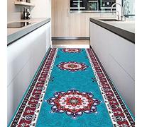 Hallway Carpet,Vintage Pattern Non Skid Washable Bordered Design Cuttable for Kitchen Living Room Bedroom,Multiple Sizes/a/80X250Cm