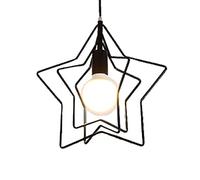 Hallway Decoration Hanging Light Foyer Personality Suspensiom Lamp Creative Star Shape Pendant Lights Minimalist Metal Chandelier Ceiling Light Shade for Living Room Coffee Shop Teahouse