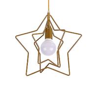 Hallway Decoration Hanging Light Foyer Personality Suspensiom Lamp Creative Star Shape Pendant Lights Minimalist Metal Chandelier Ceiling Light Shade for Living Room Coffee Shop Teahouse