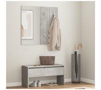 Hallway Furniture Set Concrete Grey Engineered Wood 80 x 30.5 x 40 cm inclDrawer