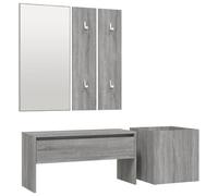 vidaXL Hallway Furniture Set Grey Sonoma Engineered Wood, Grey