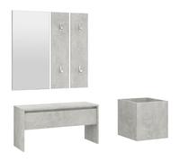 Hallway Furniture Set Engineered Wood Bench Coat Rack Multi Colours vidaXL