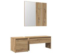 Hallway Furniture Set Engineered Wood Hall Bench Rack Multi Colours vidaXL