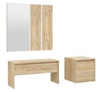 Hallway Furniture Set Engineered Wood Hall Bench Rack Multi Colours vidaXL