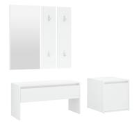 vidaXL Hallway Furniture Set White Engineered Wood