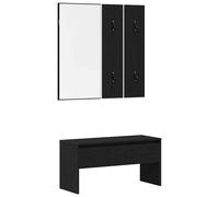 Hallway Furniture Set Living Room Bench and Coat Rack Engineered Wood vidaXL