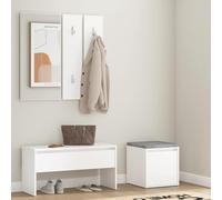 vidaXL Hallway Furniture Set White Engineered Wood