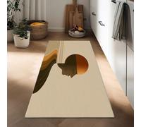 Hallway Geometric Abstract Human Silhouette Runner Rug 60 x 120 cm, Bohemian Style Non-slip Carpet Runners - Washable Entrance Kitchen Long Carpet for Living Room Entryway Bathroom Laundry Room