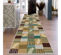 Hallway Runner 110 x 500 cm Non-Slip Long Kitchen Carpet Runners for Hallway Entryway Runner Rug Door Mat Indoor Narrow Hall Runner Low Pile Floor Mat Absorbent Area Rug for Entrance Bedside Runner