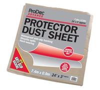 ProDec Advance 24ft x 3ft Water Resistant Protector Cotton Dust Sheet Drop Cloth For Painting Decorating Covering Stairs, Hallways, Corridors and Floors, Absorbs Spills, No Soak Through, Reusable