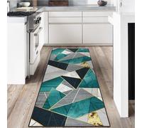 Hallway Runner, 60 x 180 cm, Washable Short Pile Rug with Non-Slip Rubber Backing, High-Quality Kitchen Runner for Entrance Area, Laundry Room and Living House Hallway
