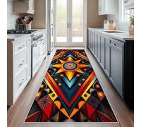 Hallway Runner Aztec Indian, Washable Runner Rug Indian Aztec Western 65 x 300, for Kitchen, Entryway, Bedroom Decor, Non Slip Low Pile Indoor Floor Carpet i501