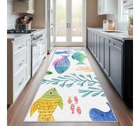 Hallway Runner Cartoon Octopus Fish, Washable Runner Rug Kids Marine Life 60 x 220, for Kitchen, Entryway, Bedroom Decor, Non Slip Low Pile Indoor Floor Carpet i1448