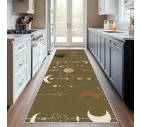 Hallway Runner Celestial, Washable Runner Rug Boho Witchy 65 x 300, for Kitchen, Entryway, Bedroom Decor, Non Slip Low Pile Indoor Floor Carpet f154