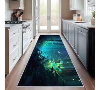Hallway Runner Magical Forest, Washable Runner Rug Enchanted Magic Fairy Tale Landscape 65 x 120, for Kitchen, Entryway, Bedroom Decor, Non Slip Low Pile Indoor Floor Carpet i5160
