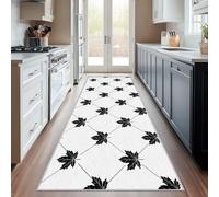 Hallway Runner Maple Leaf, Washable Runner Rug Diamond Line Checkered 65 x 120, for Kitchen, Entryway, Bedroom Decor, Non Slip Low Pile Indoor Floor Carpet f197