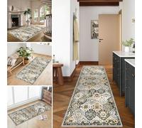 Hallway Runner Non Slip Long Kitchen Carpet Runners Heavy Duty Entrance Mat Hall Runner Narrow Rugs Absorbent Doormat Washable Kitchen Rug Runners for Hallways Kitchen Laundry Room 110 x 280 cm