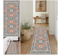 Hallway Runner Rug Carpet, Kitchen Rugs Non Slip Washable, Water Absorbent Runner Mat, 40 x 60 cm Door Mats Indoor Bedroom Long Carpet, Washable Rug for Hallway Bedroom Living Room Laundry Room