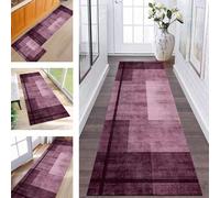 Hallway Runner Rug Door Mats Indoor Non Slip Area Rug Runner 80X400CM Carpet Runners for Hallways Purple Pink Washable Runner Rug for Kitchen Living Room Bedroom Door Entrance Décor Laundry Room
