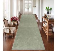 Hallway Runner Rug Non Slip 60 x 210 cm Long Hall Runner Kitchen Rug Washable Corridor Rugs absorbent Floor Mat Narrow Heavy Duty Carpet Runner for Hallways Kitchen Entryway Laundry Room Green
