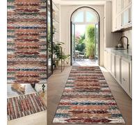Hallway Runner Rug Non Slip Carpet Runners for Hallways Kitchen Mat Washable Long Hall Runner 90 x 250 cm Narrow Rugs Area Rug Runner Floor Carpet Runner for Corrido Bedroom Laundry Room Door Mats