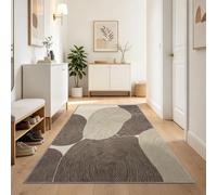 Hallway Runner Rugs 60 x 180 cm, Minimalist Art Abstract Irregular Lines Soft Carpet Runner for Hall, Entryway, Laundry, Lounge, Office, Bedroom, Non-Slip & Washable Low Pile Kitchen Runner, Khaki