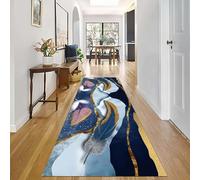Hallway Runner Rugs Narrow Blue Grey Pink Abstract Carpets Runners Anti-Slip Backing 1M 1.5M 2M 2.5M 3M 3.5M 4M 4.5M Area Hallways Carpet for Hotel Terrace Bedside Rug 90x200cm