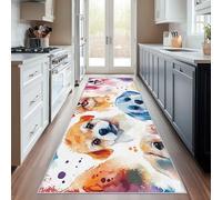 Hallway Runner Shih Tzu, Washable Runner Rug Colorful Dog Cute Puppy 80 x 250, for Kitchen, Entryway, Bedroom Decor, Non Slip Low Pile Indoor Floor Carpet e836