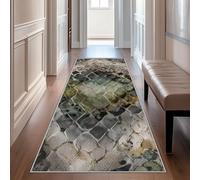 Hallway Runner Snake Skin, Washable Runner Rug Snakeskin Wild Animal Print 50 x 150, for Kitchen, Entryway, Bedroom Decor, Non Slip Low Pile Indoor Floor Carpet i847