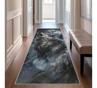 Hallway Runner Wolf, Washable Runner Rug Wolves Wildlife 80 x 250, for Kitchen, Entryway, Bedroom Decor, Non Slip Low Pile Indoor Floor Carpet i2004