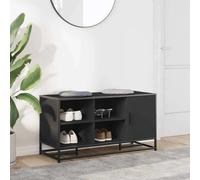 Shoe Bench Entryway Bench Hallway Shoe Rack Engineered Wood and Metal vidaXL
