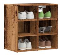 Hallway Shoe Cabinet Old Wood 52.5x30x50cm Engineered Wood 9-Shelf Slim Storage