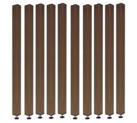Hallway Stairs Floor to Ceiling Wood Slat Room Divider Post 8 7 6 5 4 3 2 Ft Tall Wall Partit Panel for Studio Apartment Office Dividers Columns (10 Pack (W 100cm/40in),145cm/57in)