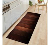 Hallway Wood Planks Vertical Stripes Runner Rug 60 x 150 cm, Realism Printed Non-slip Carpet Runners - Washable Entrance Kitchen Long Carpet for Living Room Entryway Bathroom Laundry Room