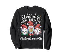 Hallway Wrangler Gnome Everything Is Fine Funny Christmas Sweatshirt