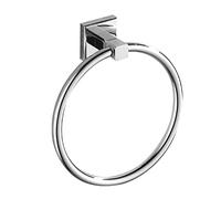Hallyware Round Towel Ring SUS 304 Stainless Steel Towel Hanger Holder for Bathroom and Kitchen Wall Mounted, Polished Chrome